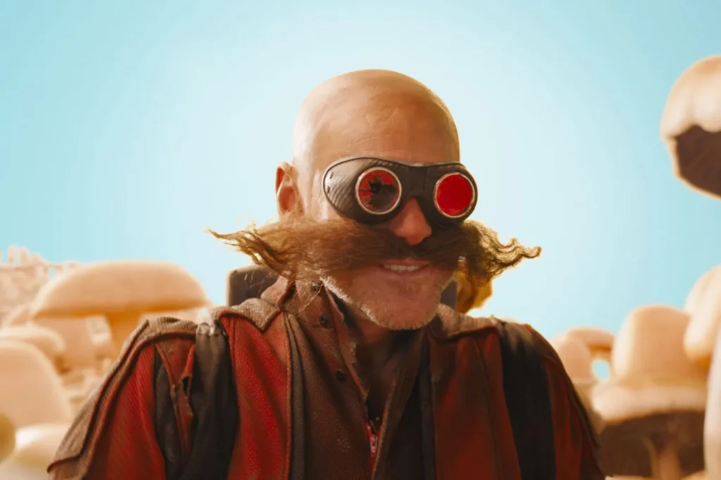 Jim Carrey trong vai Tiến sĩ Robotnik (hay còn gọi là Tiến sĩ Eggman) trong phim Nhím Sonic 2